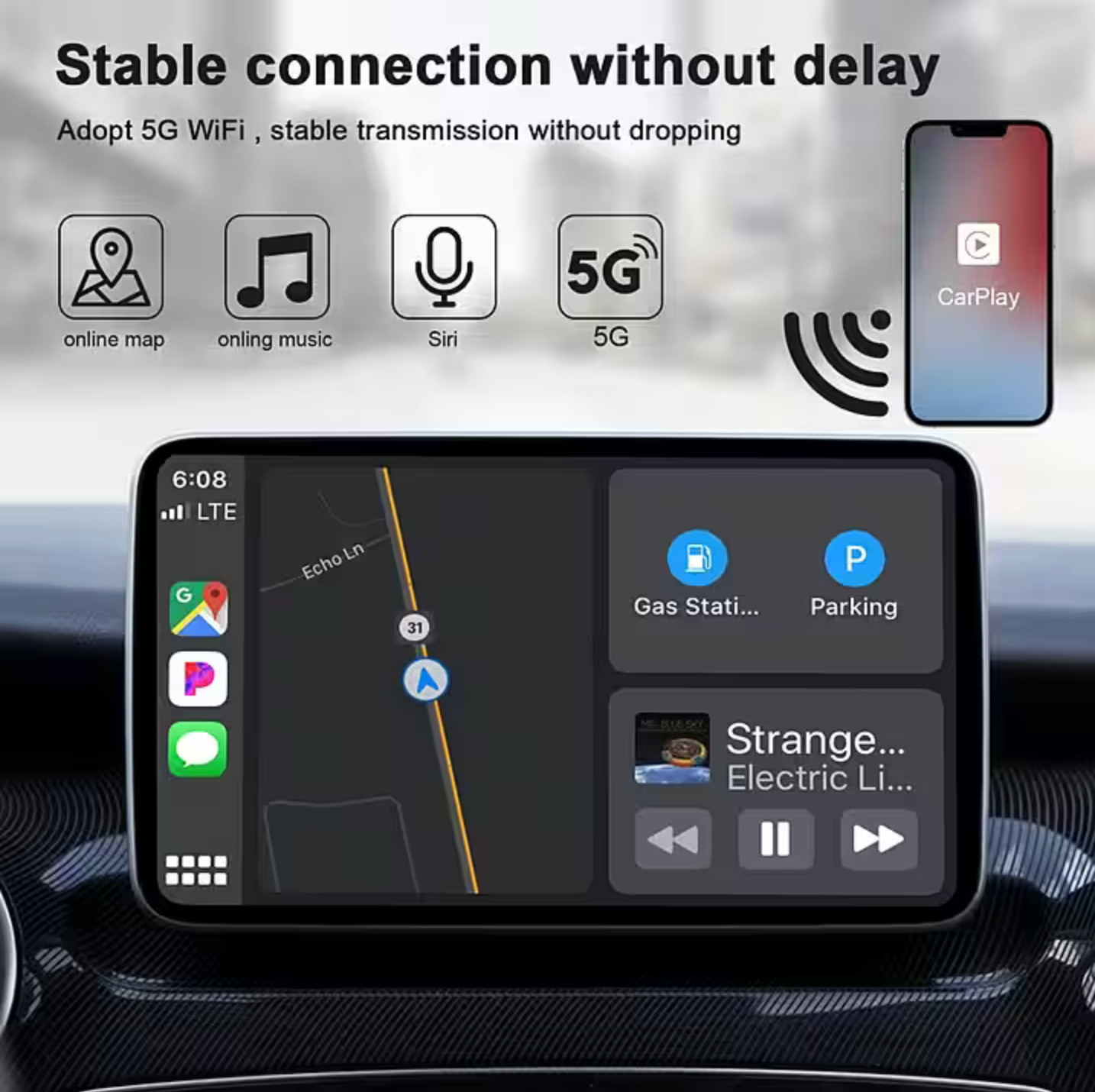 Adaptador inalámbrico Carplay USB-C