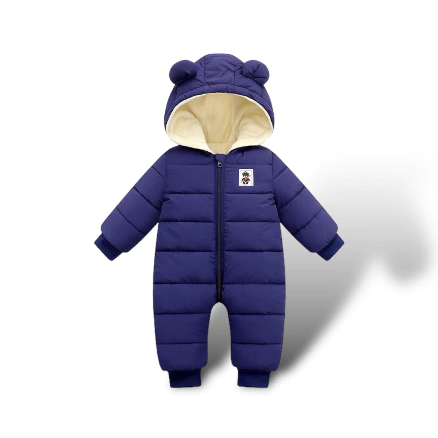 Baby Winter Overall mit Kapuze, Strampler Schneeanzug