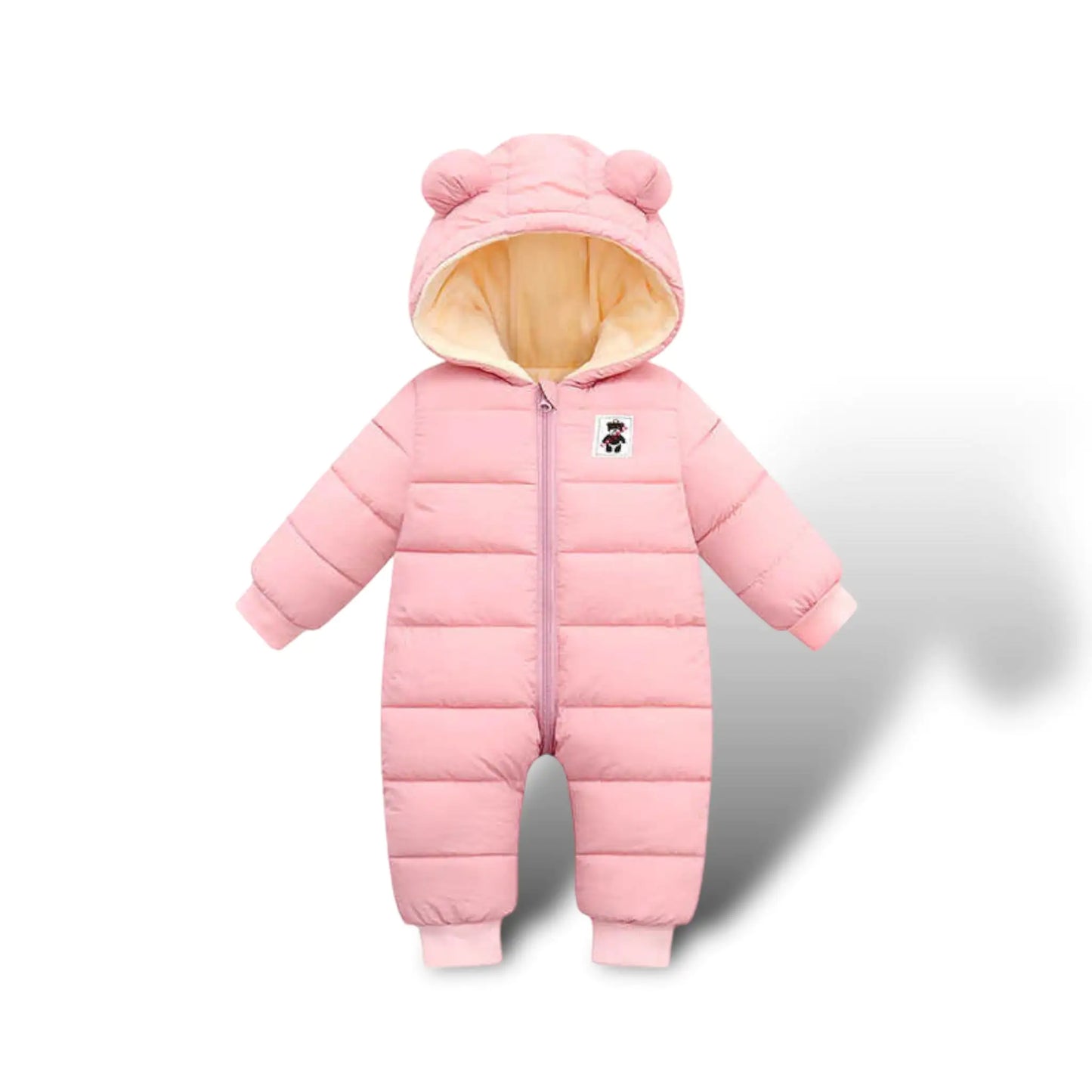 Baby Winter Overall mit Kapuze, Strampler Schneeanzug