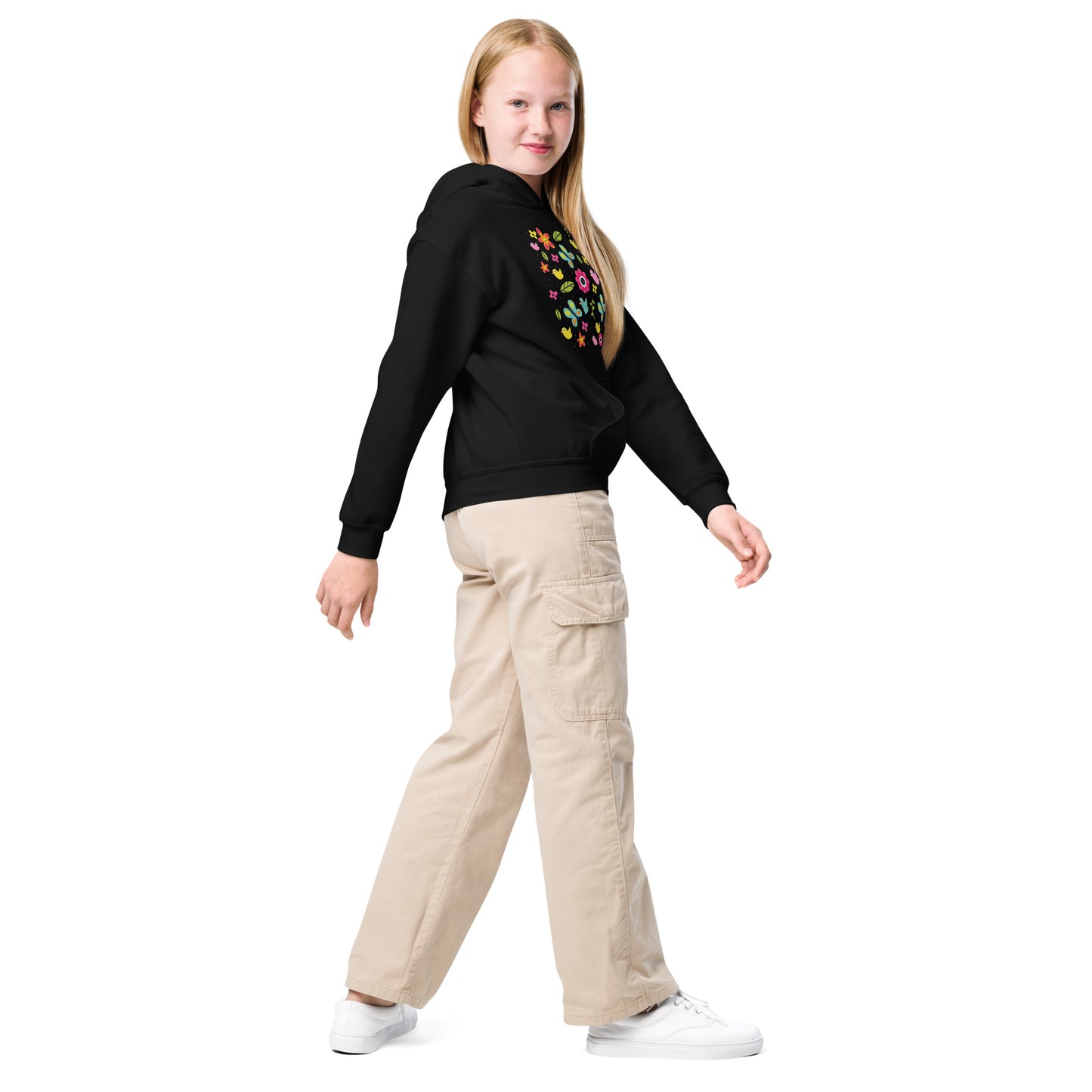 Sudadera juvenil con capucha para niñas.