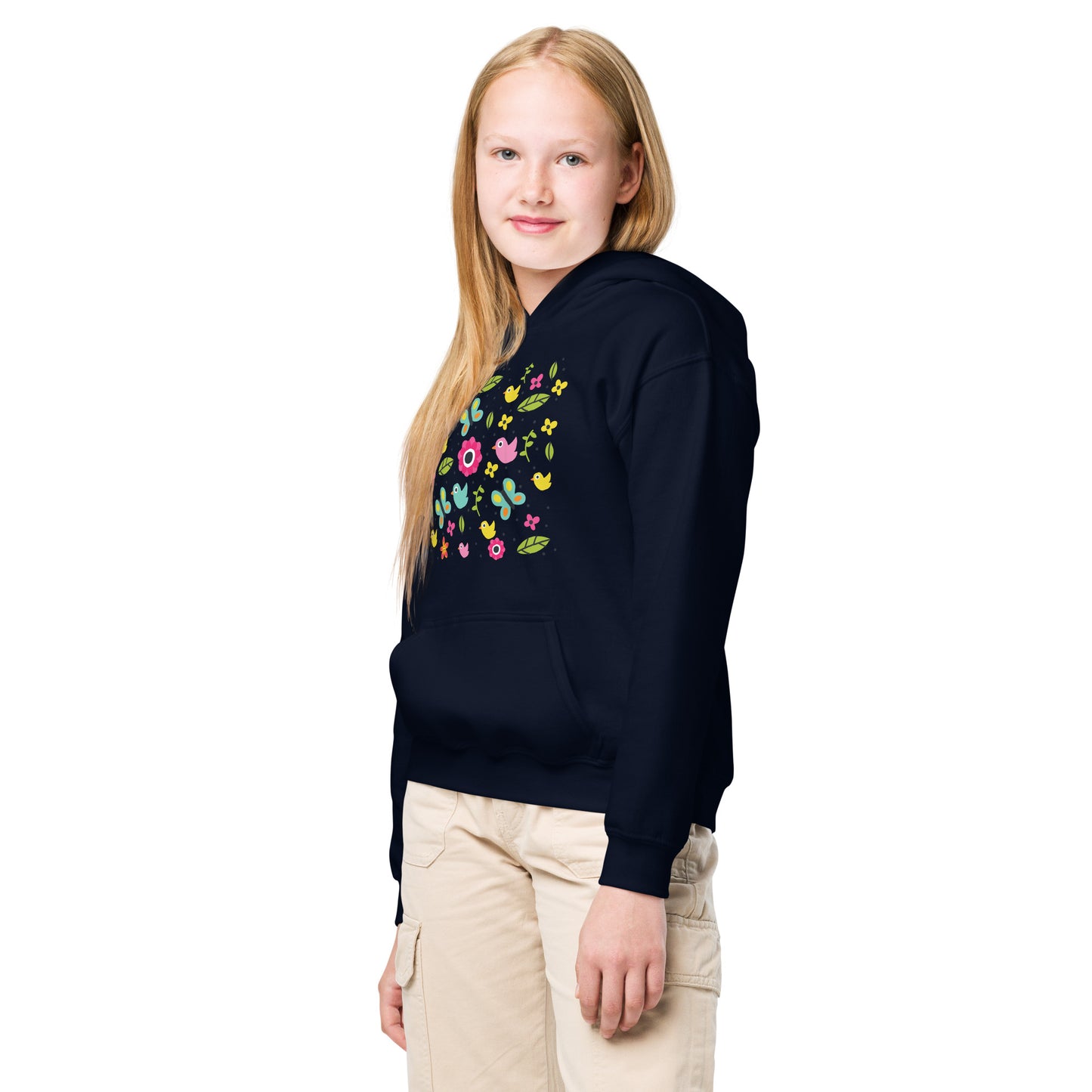 Sudadera juvenil con capucha para niñas.