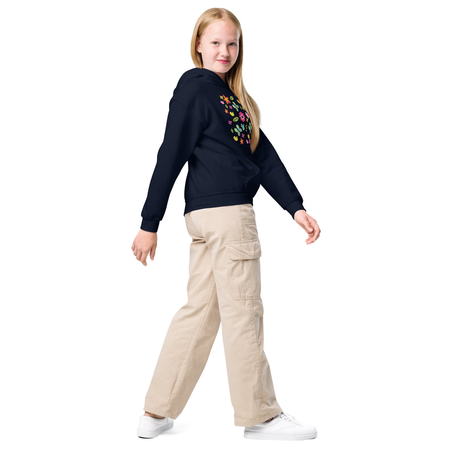 Sudadera juvenil con capucha para niñas.