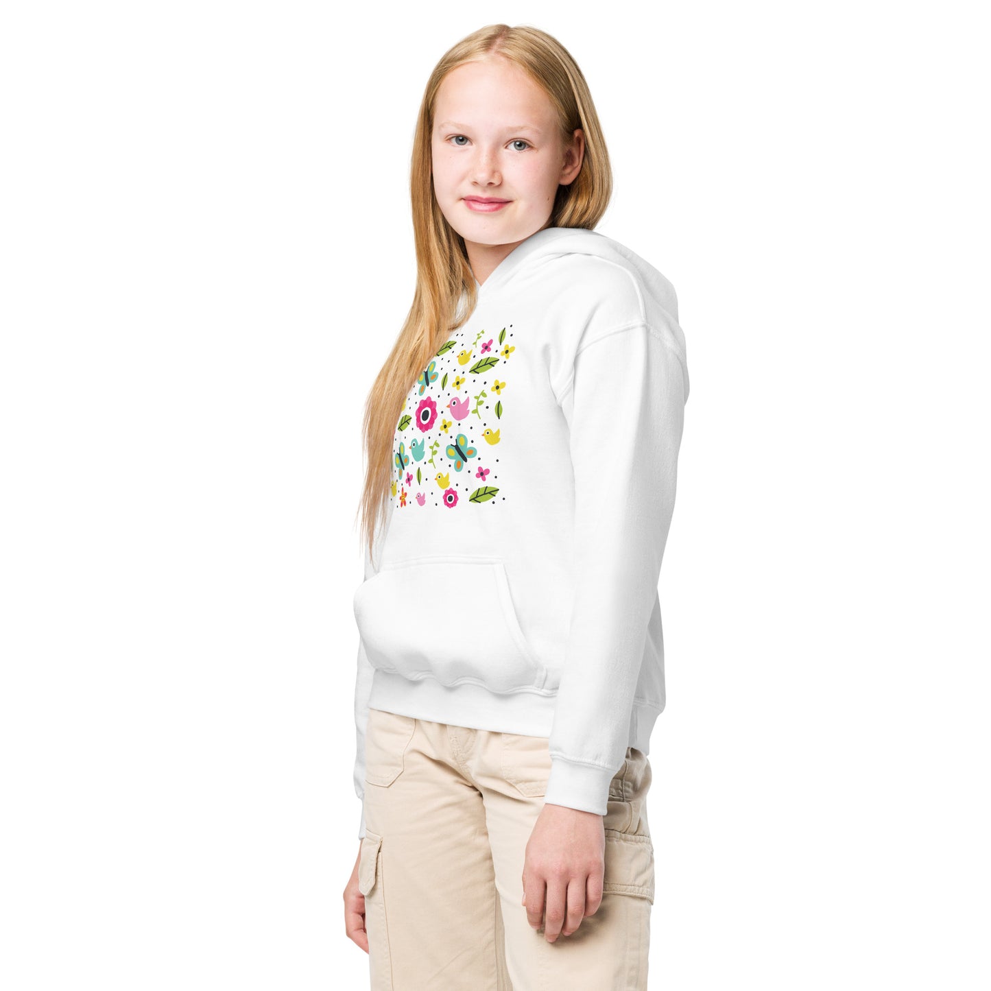 Sudadera juvenil con capucha para niñas.