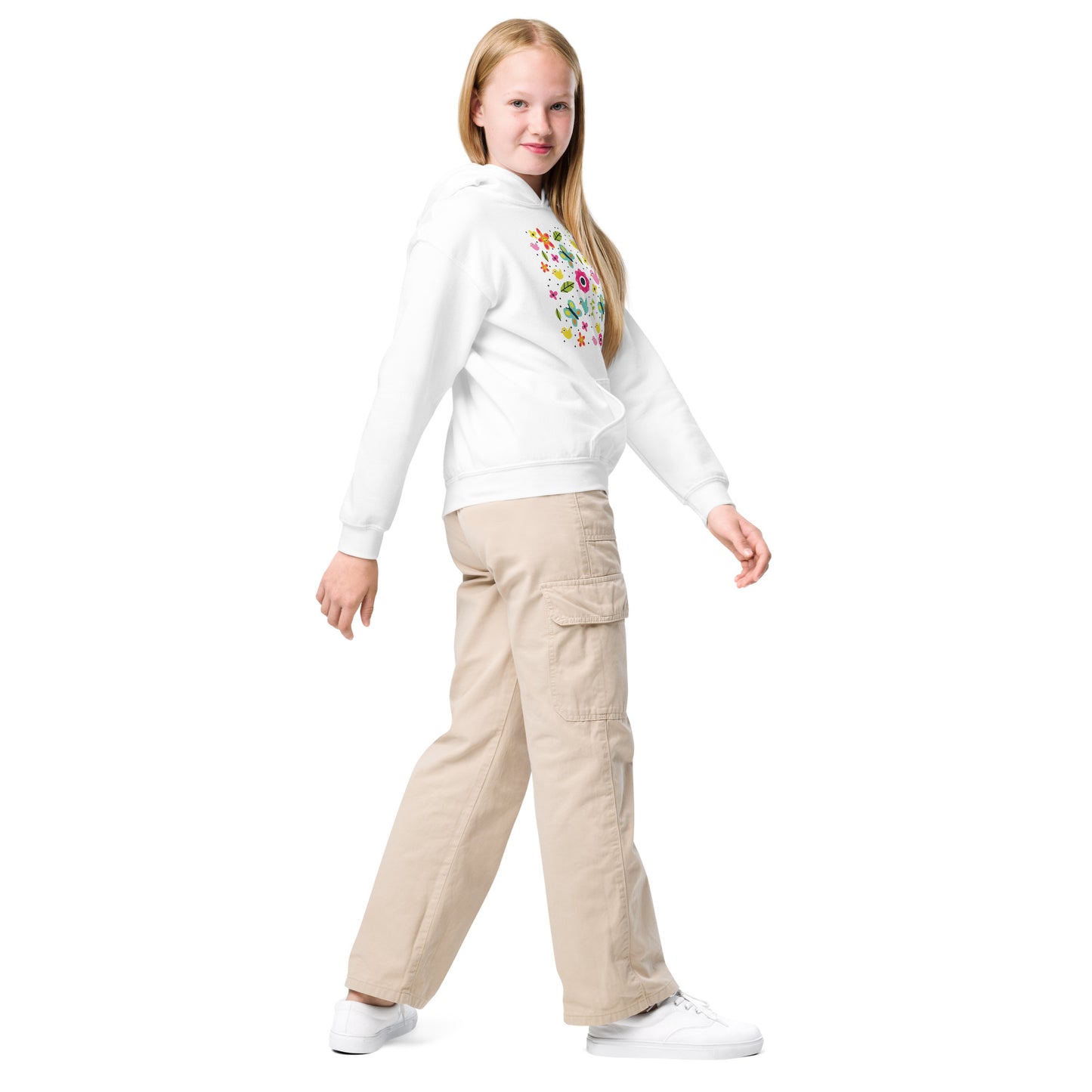 Sudadera juvenil con capucha para niñas.