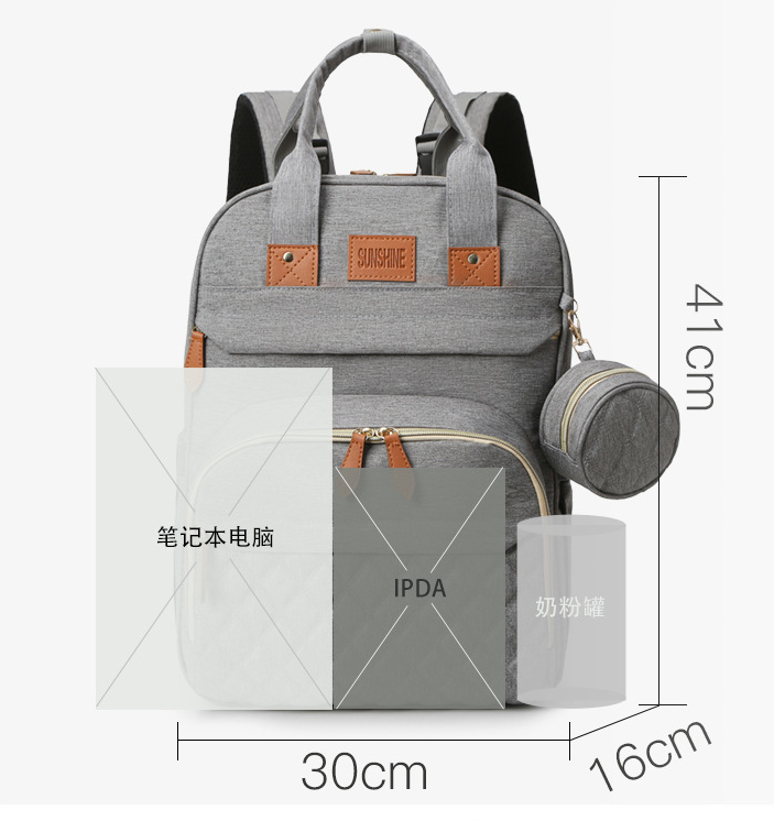 Wickelrucksack mit Multifunktions-Babytaschen für Eltern