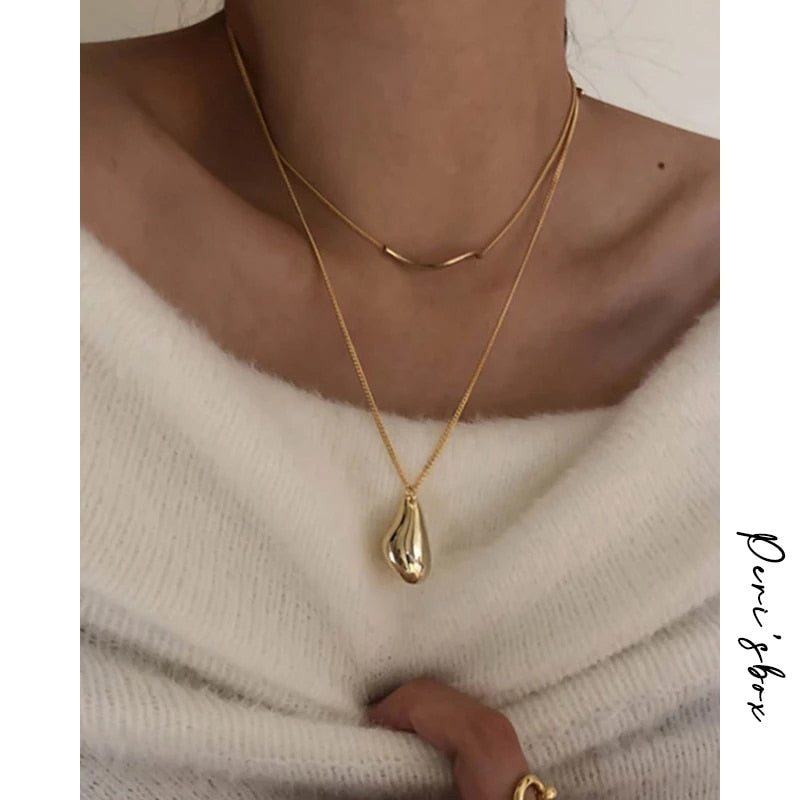2 Piece Set Water Drop Irregular Necklaces