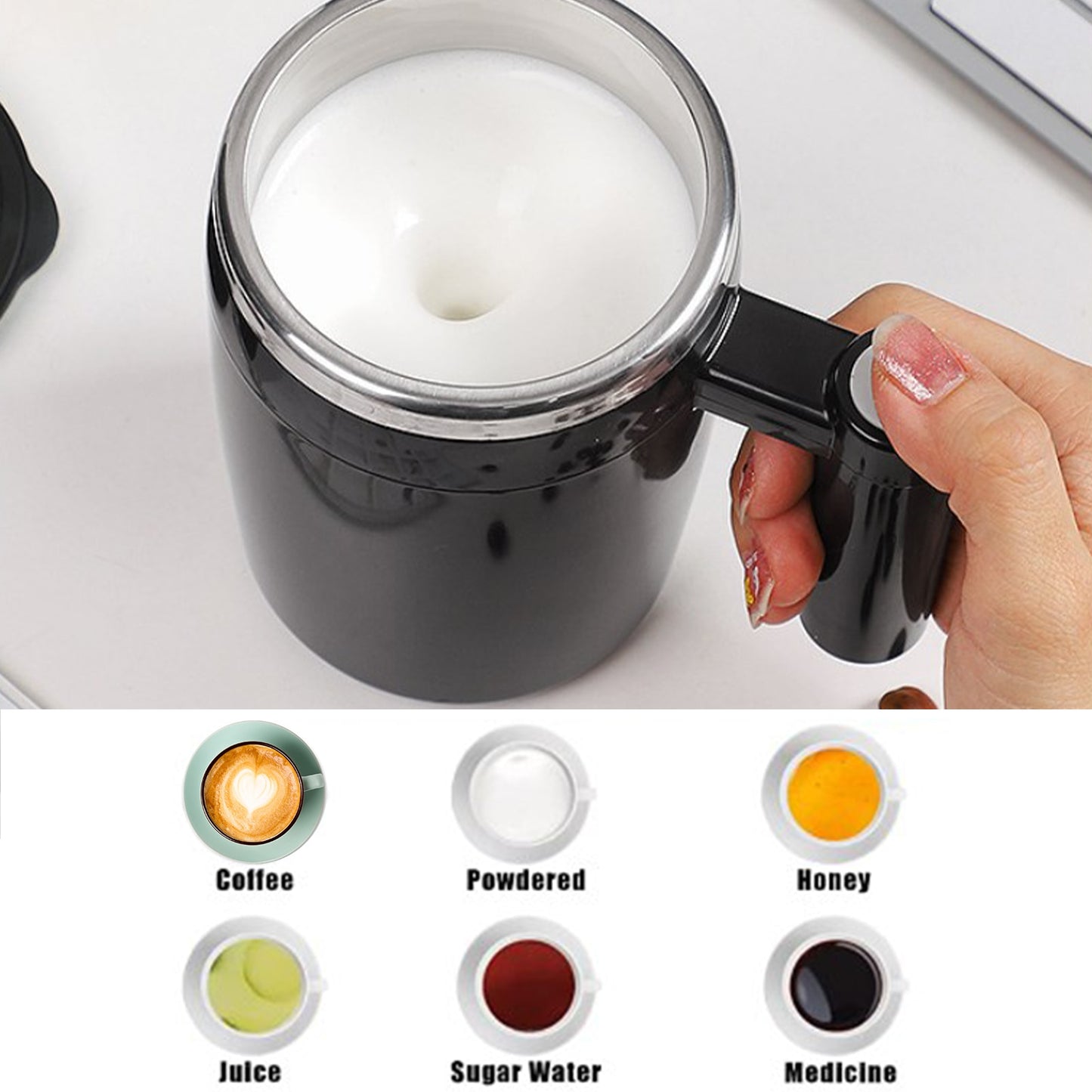 Selbstumrührende Tasse