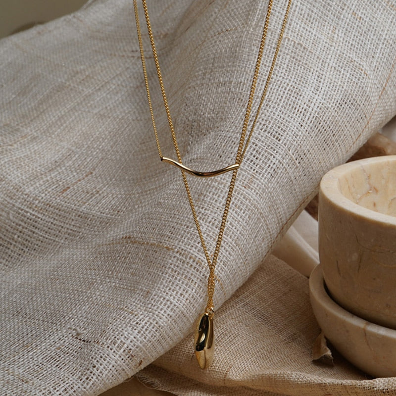2 Piece Set Water Drop Irregular Necklaces