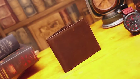 Vintage Herren-Geldbörse aus Rindsleder für Herren 