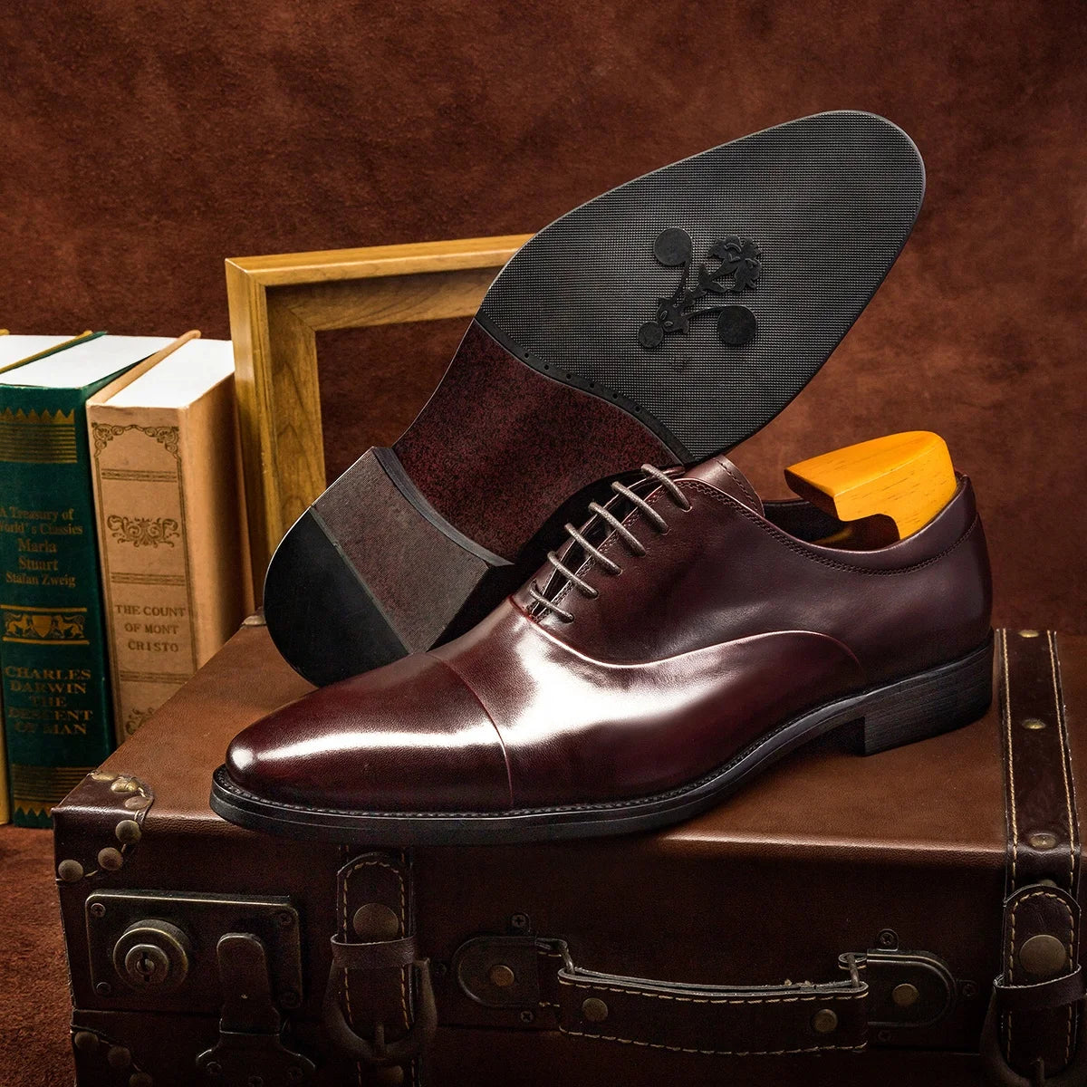 Oxford formelle Schuhe aus echtem Leder
